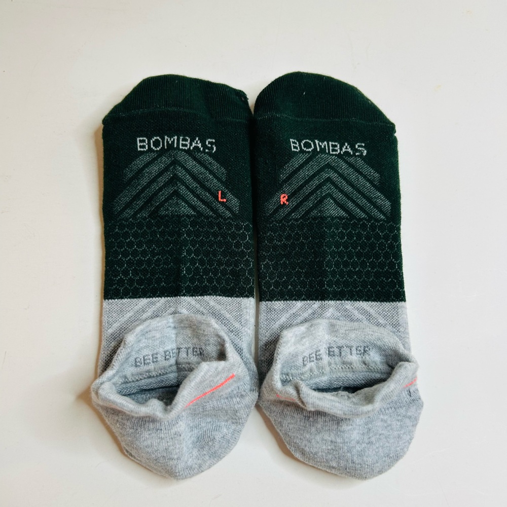 Bombas New 4 pair RUN X Large Ankle Socks Green Gray - Picture 5 of 6